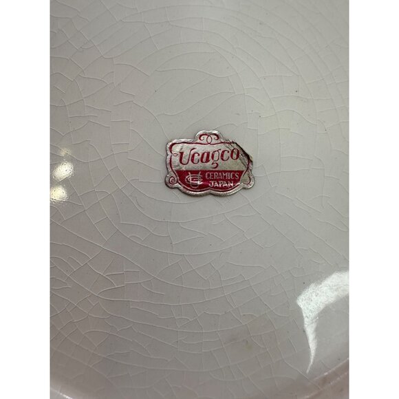 Vintage MCM Ucago Japan Nagasaki Still Life Fruit Painted Wall Plate 8.5" DIA - Picture 3 of 6